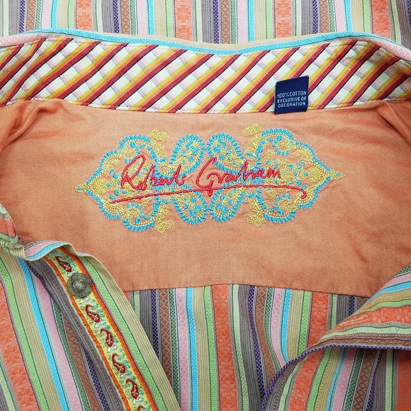Robert Graham Multi-Color Long Sleeve Shirt XL - Picture 7 of 8